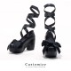 Iris Corolla Customize A Strap Up Chunky Platform Shoes(Reservation/4 Colours/Full Payment Without Shipping)